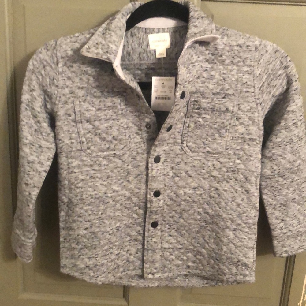 Crewcuts unisex grey 100% cotton long sleeved top with collar grey